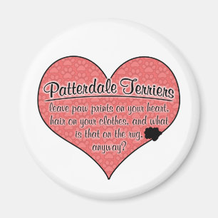 Patterdale Terrier Paw Prints Dog Humour Magnet