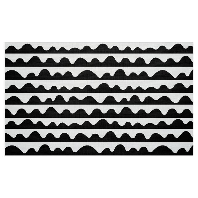Pattern 020815 - Black on White Fabric (Fat Quarter)