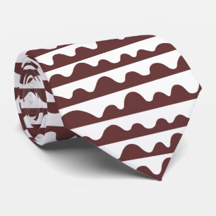 Pattern 020815 - Dark Brown and White Tie