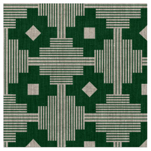 Pattern 061214 - White on DArk Green 02481c Fabric