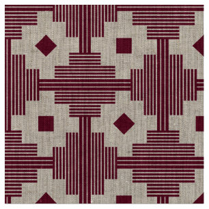 Pattern 061214 - White With Deep Crimson 65001d Fabric