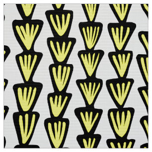 Pattern 070515 - Black and Yellow on White Fabric