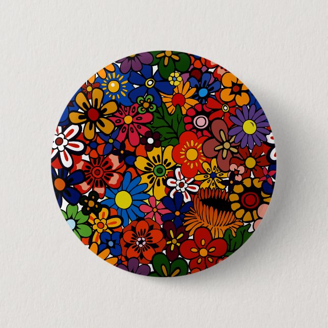 Pattern 1 6 cm round badge (Front)