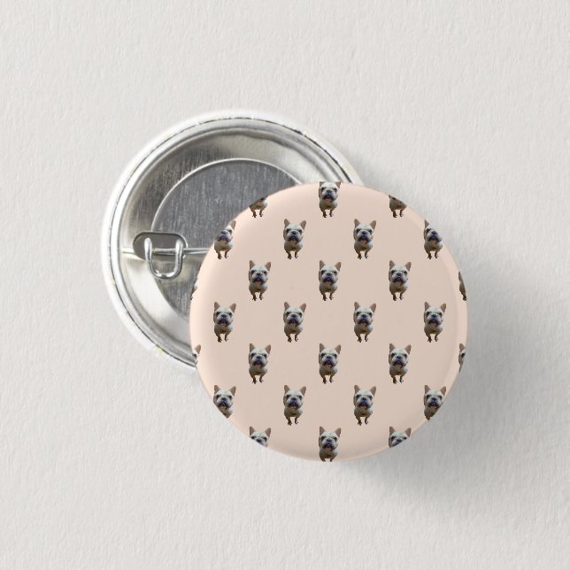 pattern_1_french bulldog_1 3 cm round badge (Front & Back)