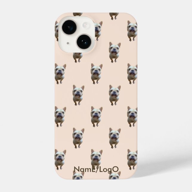 pattern_1_french bulldog_1 iPhone case (Back)