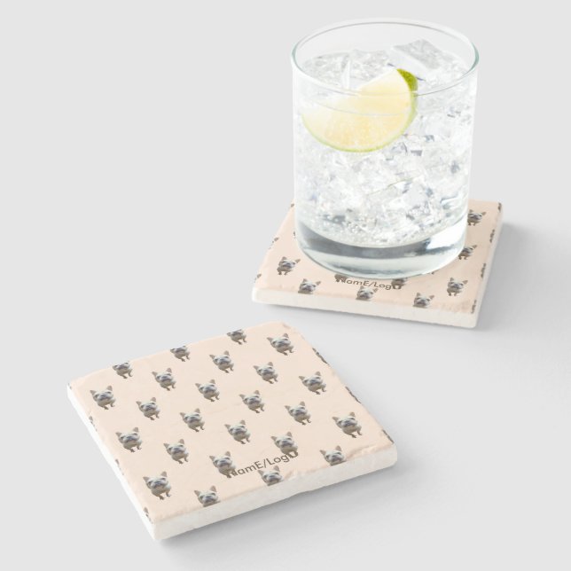 pattern_1_french bulldog_1 stone coaster (Side)