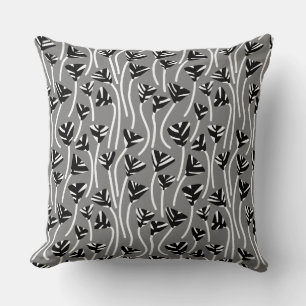 Pattern 210121 -  Black, White and 50% Grey Cushion