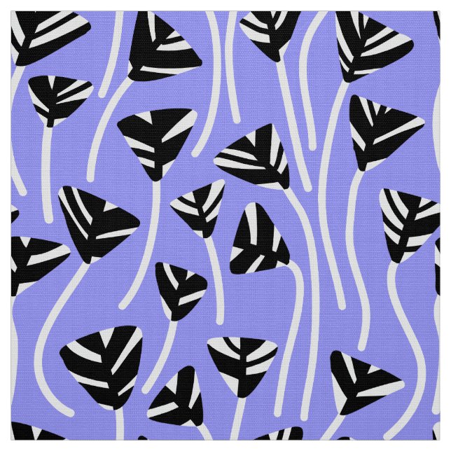Pattern 210121 - Black, White and Pastel Blue Fabric (Swatch)