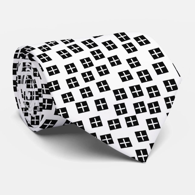 Pattern 270715 - Black and White Tie (Rolled)