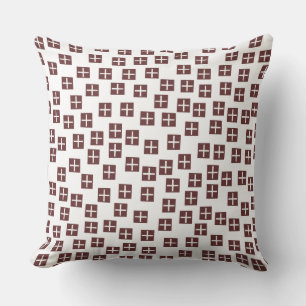 Pattern 270715 - Dark Brown and White Cushion