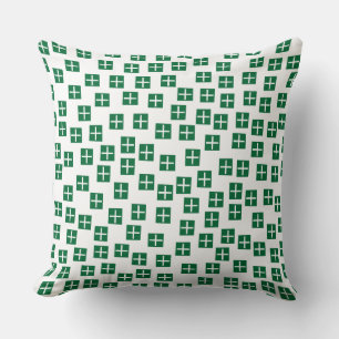 Pattern 270715 - Forest Green and White Cushion
