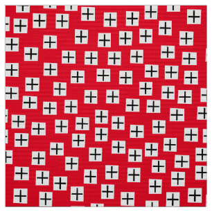 Pattern 270715 - White and Black on Red e6001c Fabric