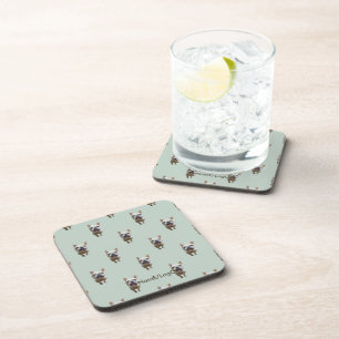 pattern_2_french bulldog_2 hard plastic coaster