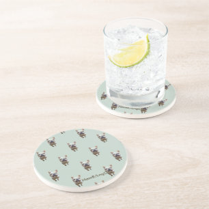 pattern_2_french bulldog_2 sandstone coaster