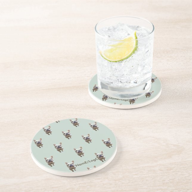 pattern_2_french bulldog_2 sandstone coaster (Side)