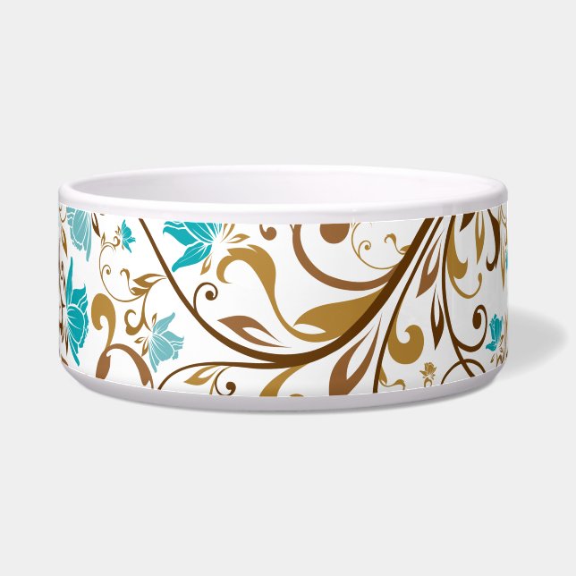 Pattern 33 Pet Bowl (Left)