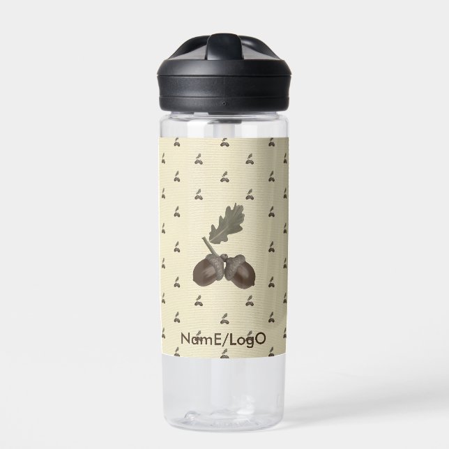 pattern_3_acorn_1 water bottle (Front)