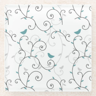 pattern 3 glass coaster