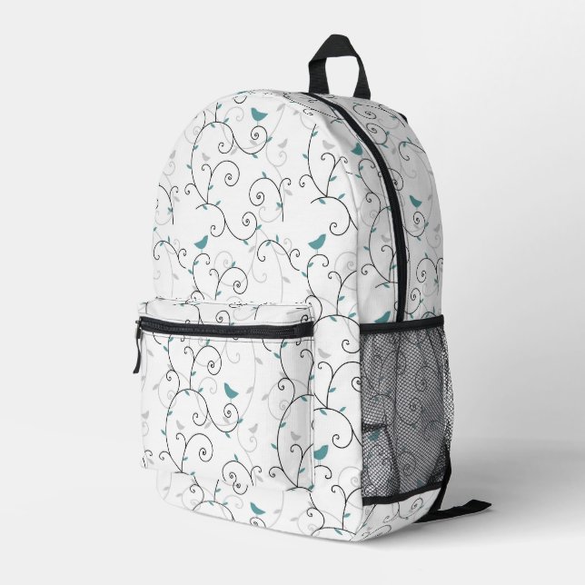 pattern 3 printed backpack (Back Corner Right)