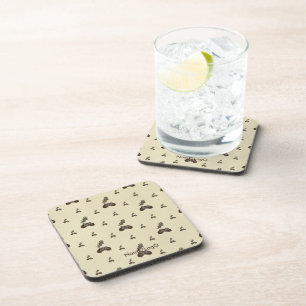 pattern_4_acorn_2 hard plastic coaster