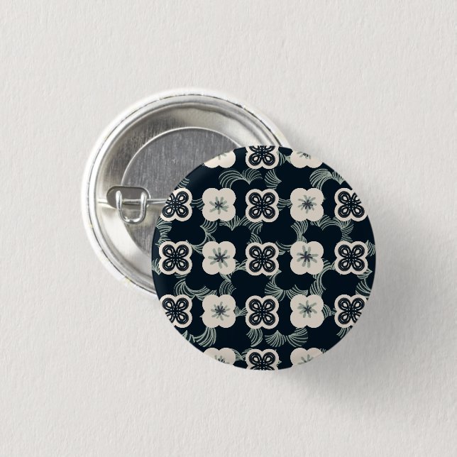 pattern_5_flower_1 3 cm round badge (Front & Back)