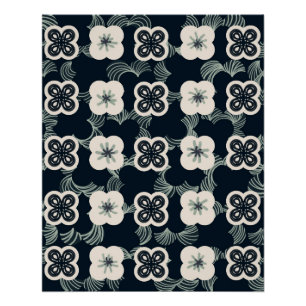 pattern_5_flower_1 glossy poster