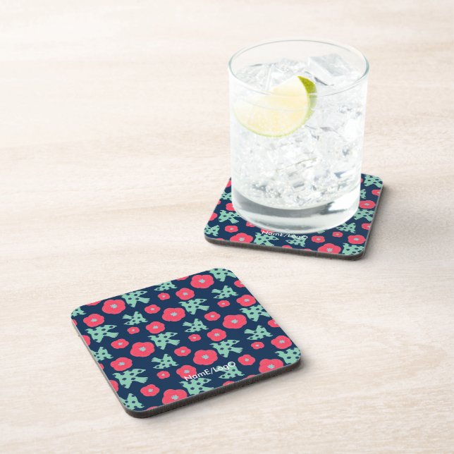 pattern_7_camellia and bird_1 hard plastic coaster (Right Side)