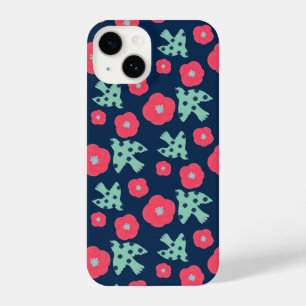 pattern_7_camellia and bird_1 iPhone case