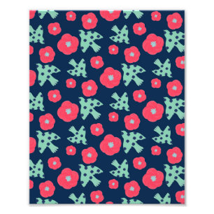 pattern_7_camellia and bird_1 photo print