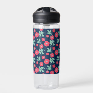 pattern_7_camellia and bird_1 water bottle