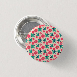 pattern_8_camellia and bird_2 3 cm round badge