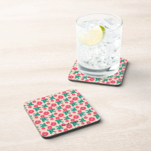 pattern_8_camellia and bird_2 hard plastic coaster