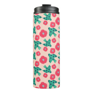 pattern_8_camellia and bird_2 thermal tumbler