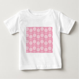 Pattern Abstract Art Pink Floral Flowers Baby T-Shirt