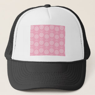 Pattern Abstract Art Pink Floral Flowers Trucker Hat