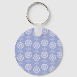 Pattern Abstract Art purple Floral Flowers Key Ring