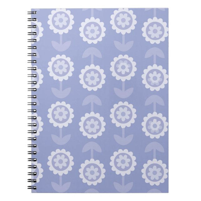 Pattern Abstract Art purple Floral Flowers Notebook (Front)