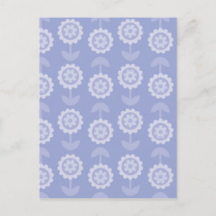 Pattern Abstract Art purple Floral Flowers Postcard