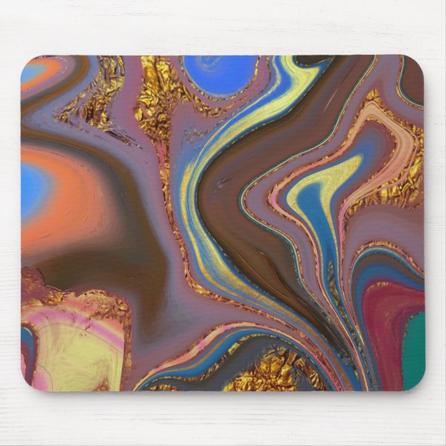 pattern abstract brown mouse pad (Front)