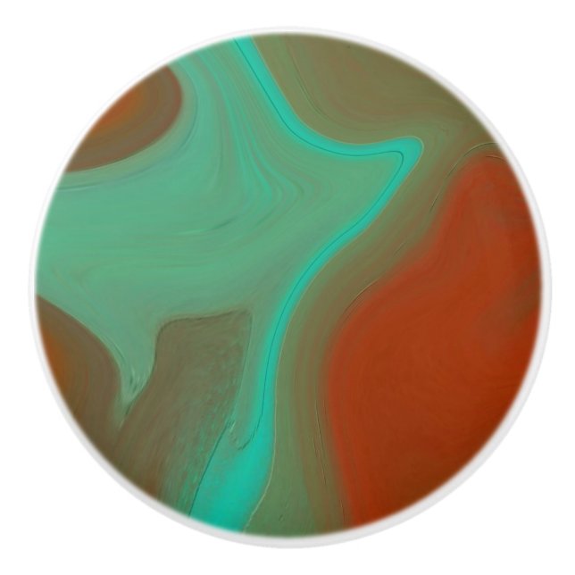 pattern abstract ceramic knob (Front)
