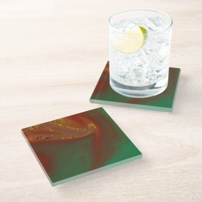 pattern abstract. glass coaster (Angled)