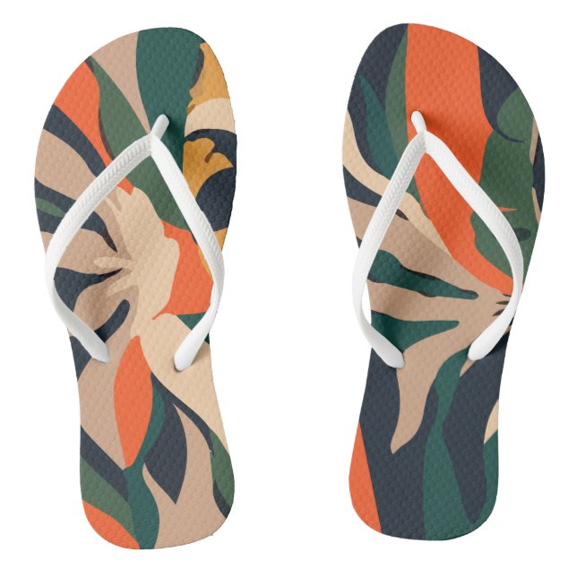 Pattern Abstract Hawaiian Thongs (Footbed)