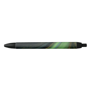 pattern abstract marbled black ink pen