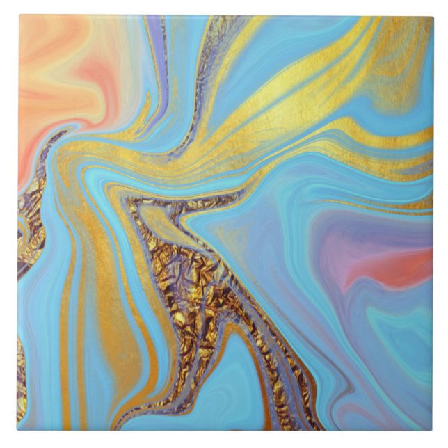 pattern abstract marbled ceramic tile (Front)