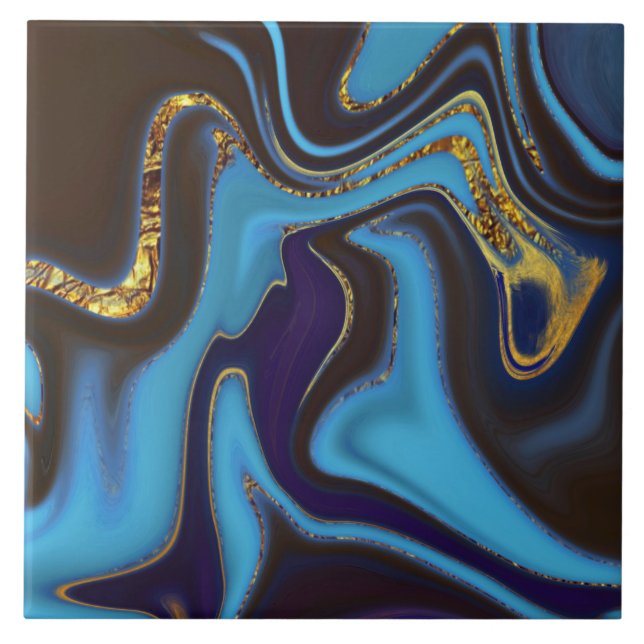 pattern abstract marbled ceramic tile (Front)