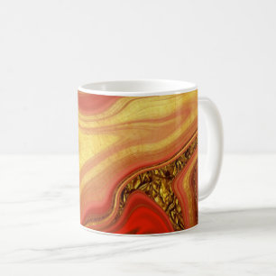 pattern abstract marbled coffee mug