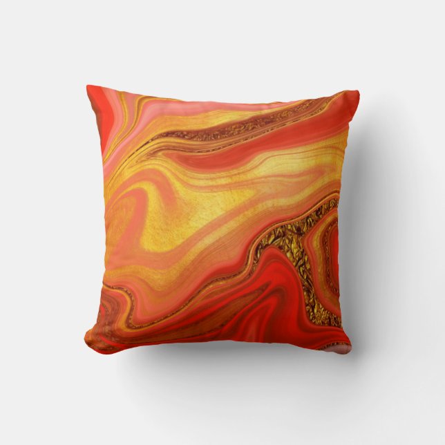 pattern abstract marbled cushion (Front)