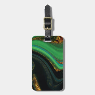pattern abstract marbled luggage tag