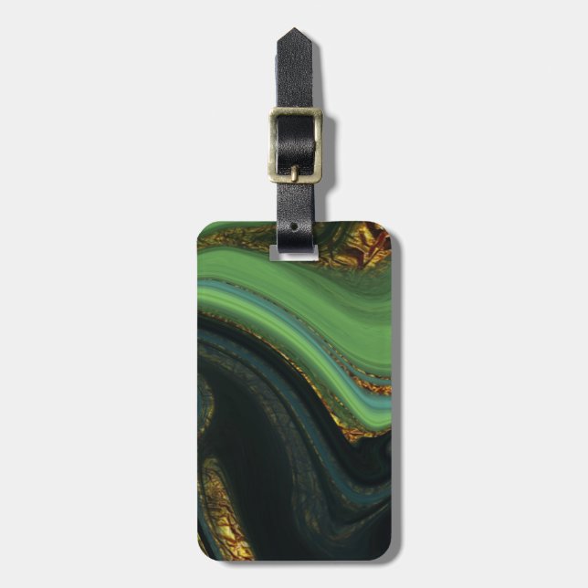 pattern abstract marbled luggage tag (Front Vertical)