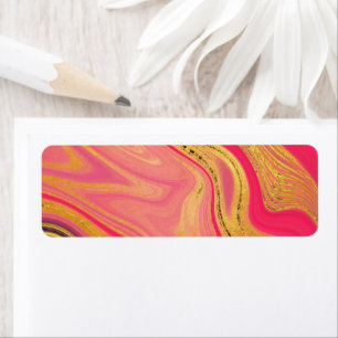 pattern abstract marbled return address label